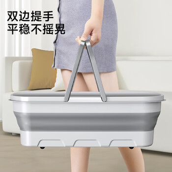 五月花拖把桶大容量清洗桶加厚大号水桶长方形可手提折叠水桶带轮子45cm 五月花拖把桶大容量清洗桶加厚大号水桶长方形可手提折叠水桶带轮子45cm