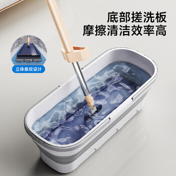 五月花拖把桶大容量清洗桶加厚大号水桶长方形可手提折叠水桶带轮子45cm 五月花拖把桶大容量清洗桶加厚大号水桶长方形可手提折叠水桶带轮子45cm