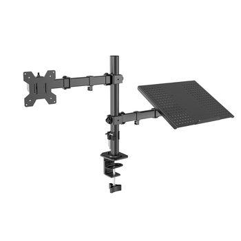 ATSCORE笔记本显示器支架显示器增高架双屏拼接电脑支架免打孔双屏显示器支架臂笔记本支架组合二合一支架