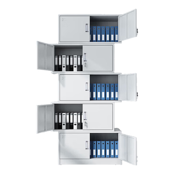 润虎文件柜铁皮柜钢制档案办公资料柜子分体五节文件柜员工柜升级款