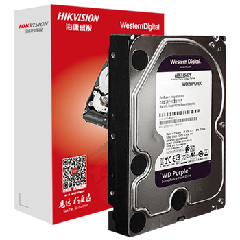 HIKVISION海康威视HIKVISION硬盘 西数WD监控硬盘 紫盘6TB 监控设备套装配件录像机专用监控硬盘