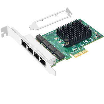 EB-LINK PCIE千兆四电口网卡台式机内置4口有线网卡软路由汇聚服务器网络适配器