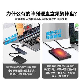 阿卡西斯（acasis） 硬盘柜硬盘盒双盘位3.5英寸USB3.0 SATA串口机械硬盘移动外置外接盒子raid磁盘阵列EC-7352