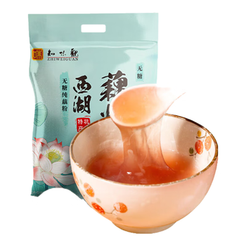 知味观无糖纯藕粉 中华老字号杭州西湖特产 饮品冲泡早餐代餐400g