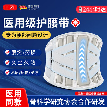 立姿（lizi）护腰带腰间盘突出腰椎腰肌劳损腰托腰围保暖钢板固定久坐透气L