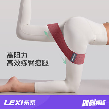 乐系弹力带健身女阻力带力量训练练臀臀部弹力圈 暗红色120磅进阶