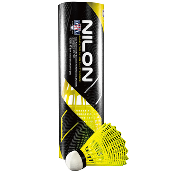 亚狮龙RSL尼龙羽毛球初学者室内外训练耐打塑料胶球NILON X黄色中速1筒