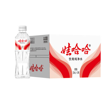 娃哈哈 纯净水 晶钻瓶350mL*24瓶 商务会议出行 整箱装 新老包装随机发