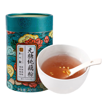 知味观无糖纯藕粉 中华老字号杭州特产 饮品冲泡早餐代餐400g罐装