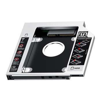 连拓笔记本光驱位SATA硬盘托架硬盘支架 银色 适合SSD固态硬盘/支持热拔插 9.5mm硬盘托架