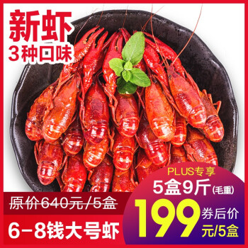 6-8钱三味可选小龙虾 活虾烧制 单盒净虾500g 麻辣味900g/盒