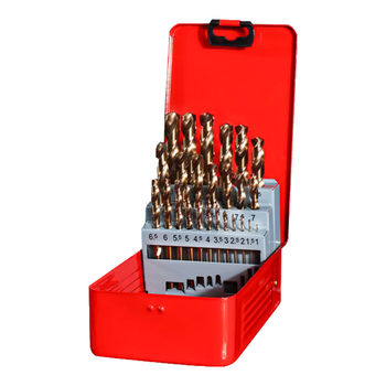 研然 含钴麻花钻头高硬度不锈钢专用打孔开孔25件套1-13MM硬度8A