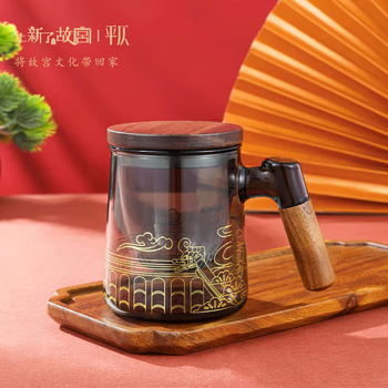 平仄故宫文创礼品茶水分离泡茶杯茶杯礼盒水杯送长辈生日礼物浮云沉香