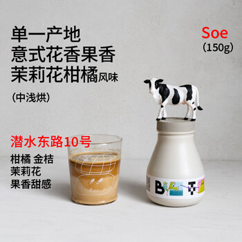 治光师 潜水东路10号SOE 茉莉花柑橘 中浅烘水洗耶加雪菲意式咖啡豆150g