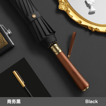 美度（MAYDU）自动长柄雨伞超大号加固加厚结实抗风伞男士商务伞16K M8001黑