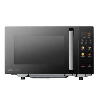 美的（Midea）微碳微波炉烤箱一体机900w微波1000w烧烤平板光波速热23L容量变频臻彩荧幕 （C32）
