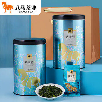 八马茶业 乌龙茶 安溪铁观音 清香型一级500g 罐装茶叶 非遗传承技艺