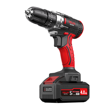 德力西电气21V无刷手电钻充电锂冲击电钻多功能家用电钻家用电动螺丝刀4.0