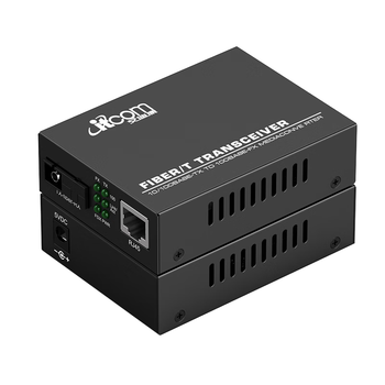 itcom艾迪康光纤收发器光电转换器百兆单模单纤1光1电外置电源SC接口40公里电信级一对IT168-FE-40AB