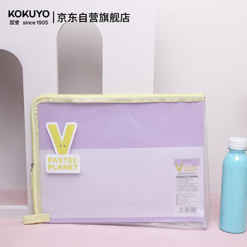 国誉(KOKUYO)淡彩星球·透明文件资料册办公收纳册文件夹  A4文件夹 字母V 1个 WSG-KUJ311V