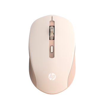 惠普（HP）S1000 Plus 无线鼠标 办公鼠标 家用/商务办公/笔记本/台式机USB接口即插即用 鼠标无线清新奶茶色