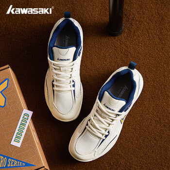 川崎（KAWASAKI）羽毛球鞋男款无界减震防滑透气运动跑步训练C32012 月白蓝  38