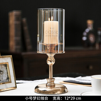 烛光晚餐套装烛台布置轻奢蜡烛台北欧复古浪漫餐桌烛光晚餐道具家用