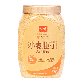 精力沛小麦胚芽麦片968g/罐无添加蔗糖高纤维原味高蛋白低GI营养即食