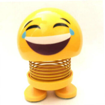 抖音同款汽车摆件笑脸创意弹簧摇头公仔车载摆件摇头娃娃 笑哭(抖音