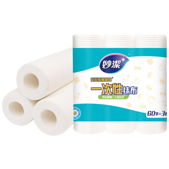 妙洁一次性抹布25*20cm 180节 懒人抹布厨房抹布干湿两用家用洗碗布 