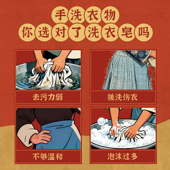 大运河皂老肥皂206g*8块装经典老国货正宗透明校服净洗衣肥皂家用实惠装