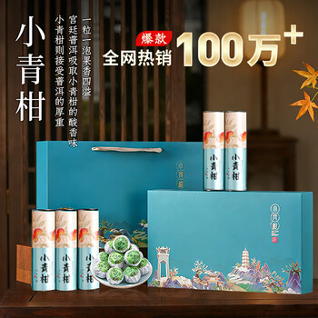 天洲溪陈皮之乡新会小青柑 云南熟普洱 250g茶叶礼盒送人领导长辈老人