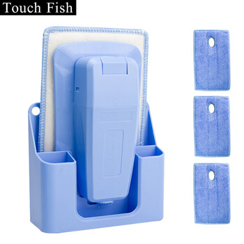 Touch Fish喷水黑板擦干湿两用防尘磁性吸附白板水溶性无尘粉笔擦珊瑚绒布可拆水洗喷水黑板擦带底座+3块擦布