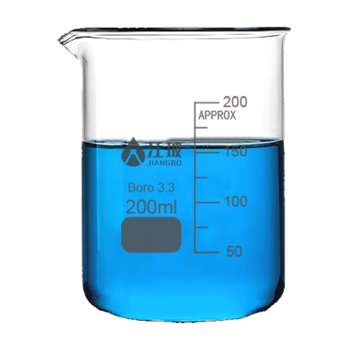 江玻 烧杯实验器材生物化学实验室中性耐高温带刻度高硼硅玻璃量杯水杯大烧杯 低型烧杯10【6只装】次日达