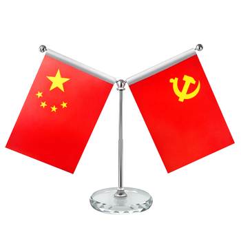 优和（UHOO）五星红旗汽车摆件车载党旗国旗摆件中控台办公桌面会议室桌旗车内装饰摆件 钻边水晶Y型1139