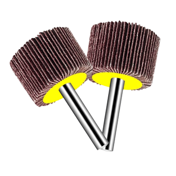金信百叶轮打磨头6柄*30mm圆柱砂布带柄叶轮电磨抛光轮砂纸金属木材修焊缝去毛刺内圆内磨干湿两用(10个)