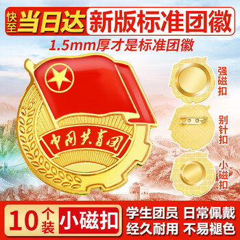 易利丰（elifo）2025最新版标准款1.5mm加厚正版2cm中国共青团团徽磁吸团员徽章别针款双面强磁大磁铁扣学生用胸章