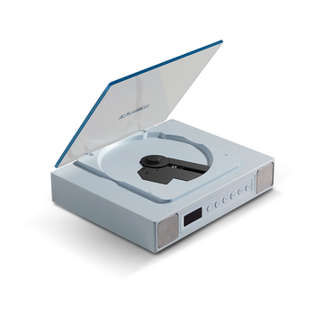 THINKYA K09 CD机播放器 复古蓝牙纯CD播放机 光纤输出无损音质 随身听专辑光盘播放器 清新蓝 