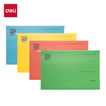 得力（deli）5469挂劳夹 吊挂文件夹 FC彩色挂快劳5469（FC 颜色随机）10个装