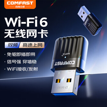 COMFAST CF-941AX WiFi6双频5G免驱动USB无线网卡迷你AX600台式机笔记本电脑外置wifi接收发射器