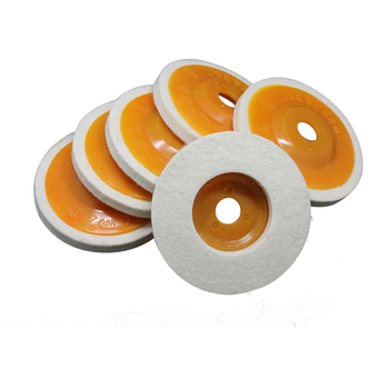 金信羊毛抛光轮100*16mm角磨机不锈钢镜面抛光金属铜铝打磨家具陶瓷手磨机磨光布轮精细抛光毛毡（10片）