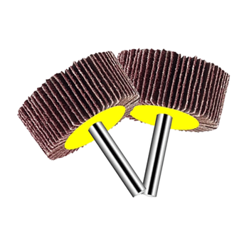 金信百叶轮打磨头6柄*40mm圆柱砂布带柄叶轮电磨抛光轮砂纸金属木材修焊缝去毛刺内圆内磨干湿两用(10个)