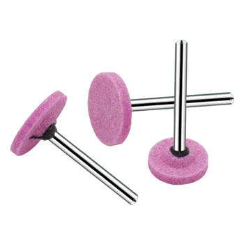 金信砂轮打磨头柄3mm工业级耐磨T型22mm红刚玉金属模具除锈扩孔去毛刺磨削抛光风磨电磨头火石仔1盒