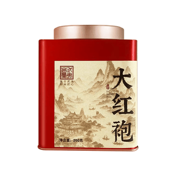 武夷山大红袍中谷茶业乌龙茶武夷岩茶大红袍一级200g中火罐装茶叶