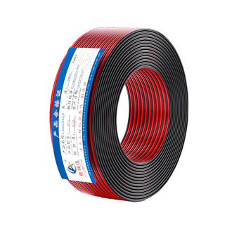 鲁诚讯红黑平行线纯铜电线RVB2*0.75双并线双排线黑红电线电子线广告牌用线灯线LED显示屏连接电线100米