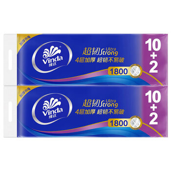 维达卷纸 无芯超韧4层加厚150g12卷*4提 卫生纸V4459