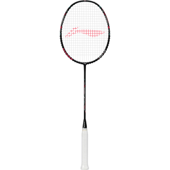 李宁（LI-NING）羽毛球拍雷霆小钢炮全碳素进攻型超轻高磅单拍黑色4U 已穿线
