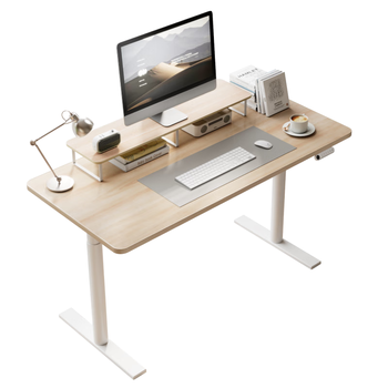 Brateck北弧双电机电动升降桌台式电脑桌办公桌学习桌电竞桌家用书桌子M1