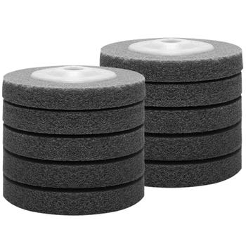 金信不锈钢抛光片尼龙纤维片直径100*16mm磨光机打磨片角磨机金属铜铝打磨抛光划痕修复通用型灰色（10片）