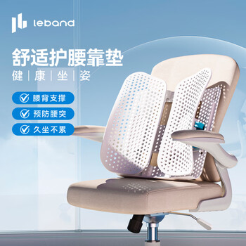 乐班腰靠垫人体工学支撑腰背靠腰托护腰久坐神器 蝶形靠垫清凉款